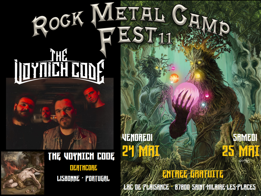 Annonce de The Voynich Code au Rock Metal Camp Fest 2024