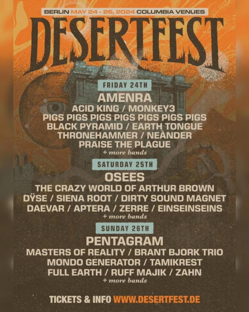 Running Order du Desertfest Berlin 2024