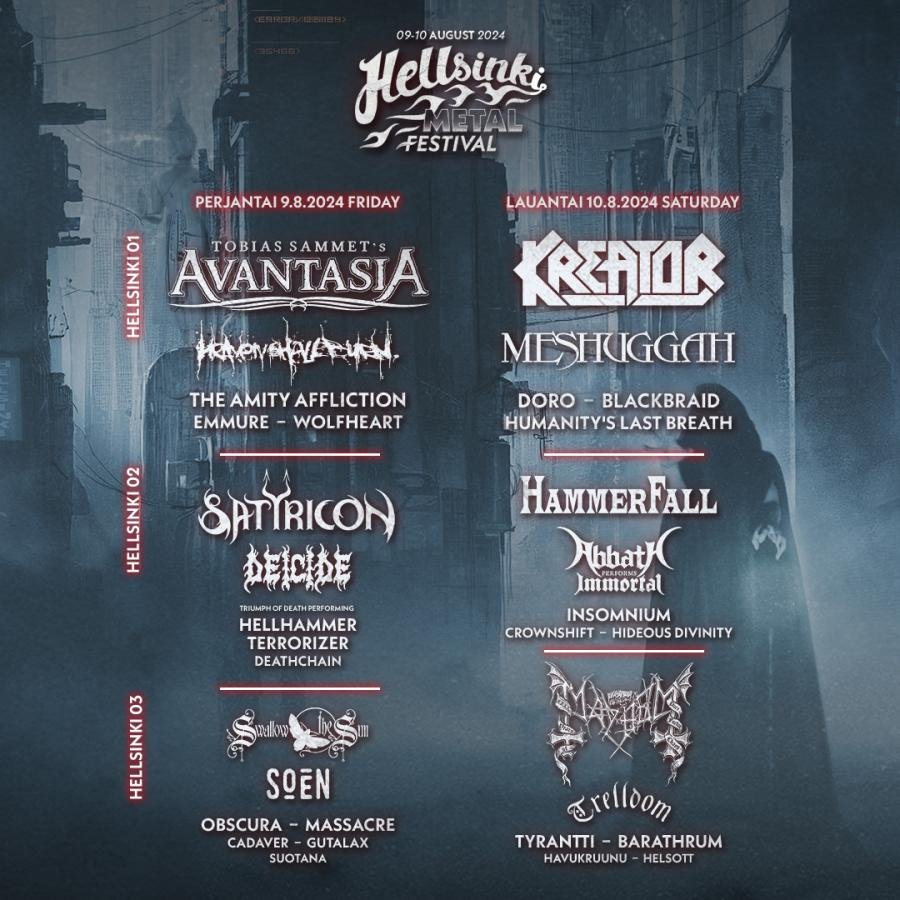 Running Order du Hellsinki Metal Festival 2024