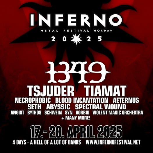 Nouveaux groupes pour le Inferno Metal Festival 2025