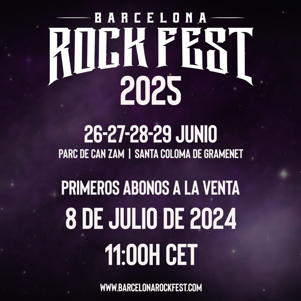 Annonce du Rock Fest Barcelona 2025